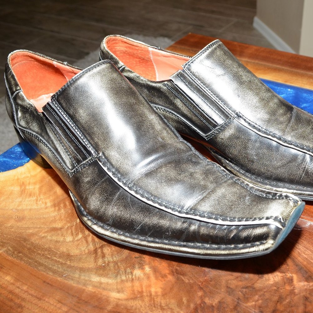 Aldo Mens Loafers Square Toe 44 Contrast Stitching